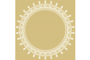 Floral Modern Vector Frame, a Texture Graphic by FineArtStudio