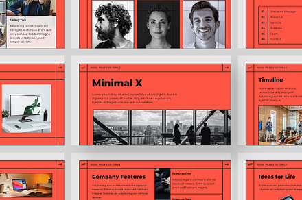 Minimal X PowerPoint Template