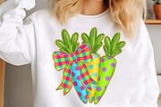 Glitter Coquette Easter Carrots Png, an Illustration by designcity5 (Thumbnail 4 of 9)