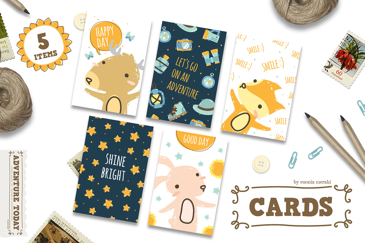 SALE Adventure Today-Camping Clipart, an Animal Illustration by Euonia Meraki (Photo 4 of 11)