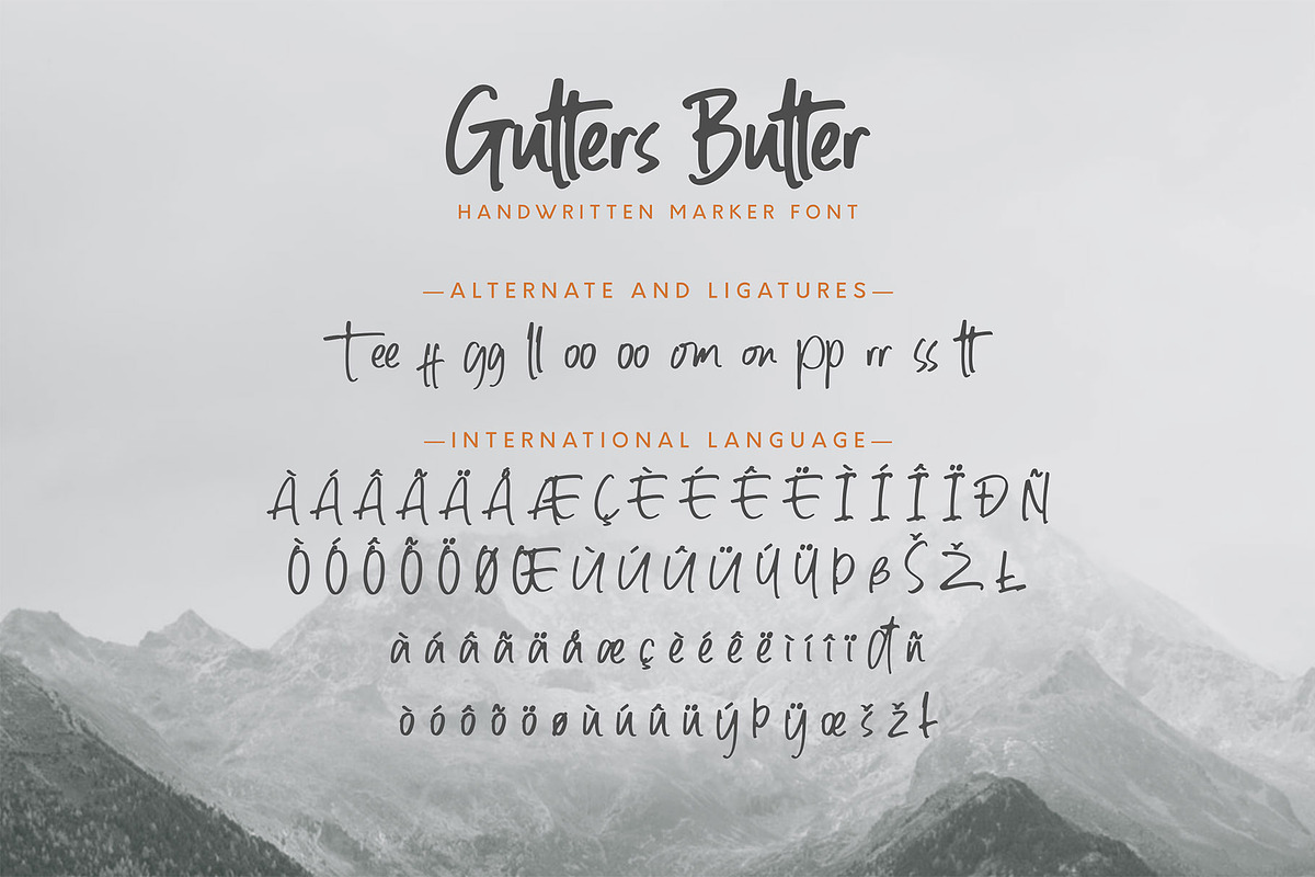 Gutters Butter, a Script Font by Omotu Studio (Photo 13 of 14)