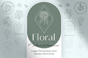 Floral logo elements and templates, a Graphic by Vasylyka (Thumbnail 1 of 12)