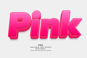 Pink 3D Editable Text Effect PSD, a Layer Style Add-On by TrueVector (Thumbnail 1 of 2)