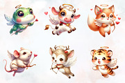 Cute Animals Cupid Valentines Day, a Seasonal Illustration by RobertsArt (Thumbnail 4 of 7)