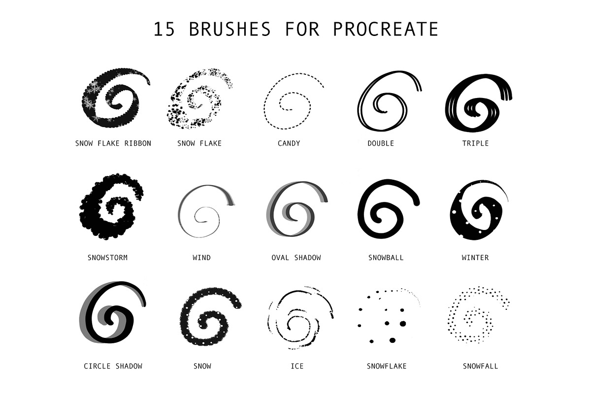 Procreate Brushes Winter Pack preview 2