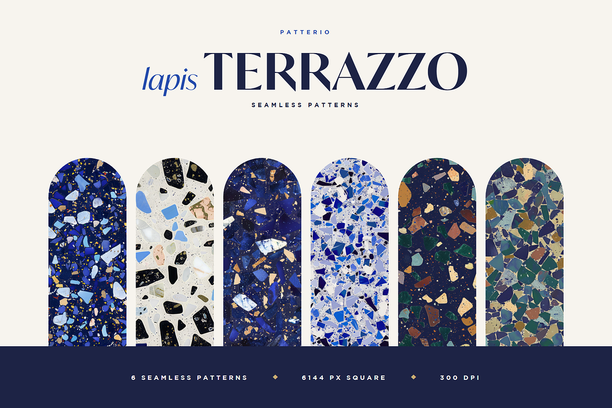 Lapis Terrazzo Patterns, a Pattern Graphic by Ninterints (Photo 1 of 10)