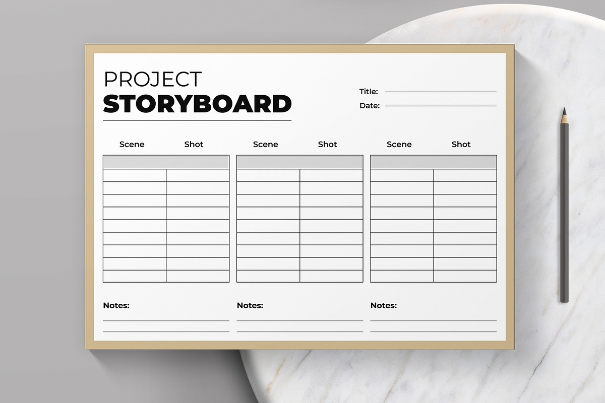 Storyboard Template, a Stationery Template by MightyDesign (Photo 2 of 6)