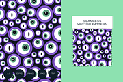 Halloween Creepy Eyes Pattern, a Pattern Graphic by Rxmi Studio (Thumbnail 1 of 3)