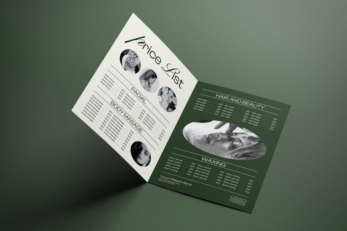 Spa Service Pricing Brochure, a Brochure Template by graphicook (Photo 2 of 3)