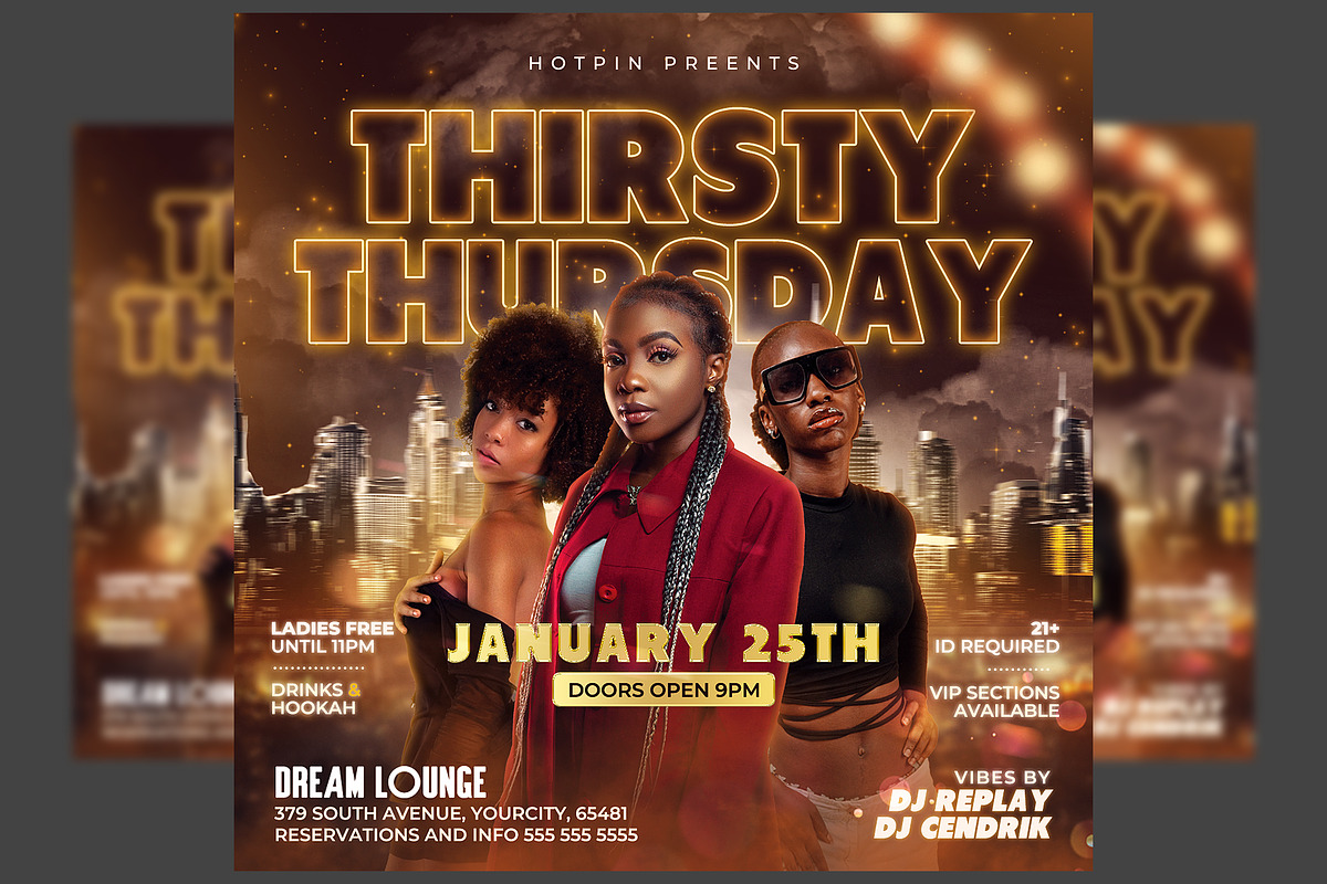 Club Party Flyer Template, a Flyer Template by Hotpin