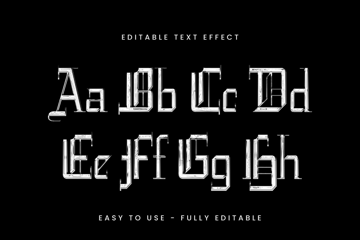 Metallic Engraved Text Effect preview 3