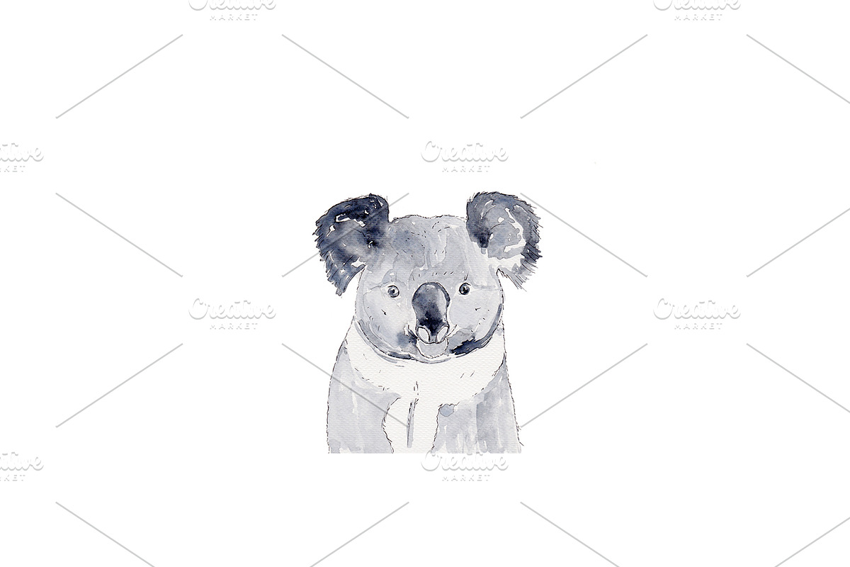Watercolor Koala Illustration, an Animal Illustration by Foxery Digital