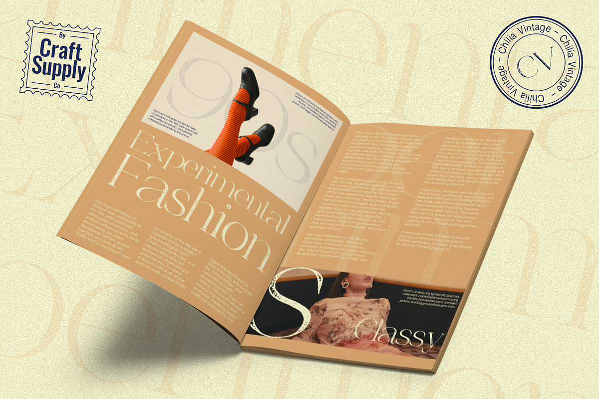 Chilia Vintage, a Serif Font by Craft Supply Co. (Photo 3 of 8)