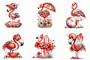 Whimsical Summer flamingo clipart, an Illustration by Designworld (Thumbnail 3 of 5)