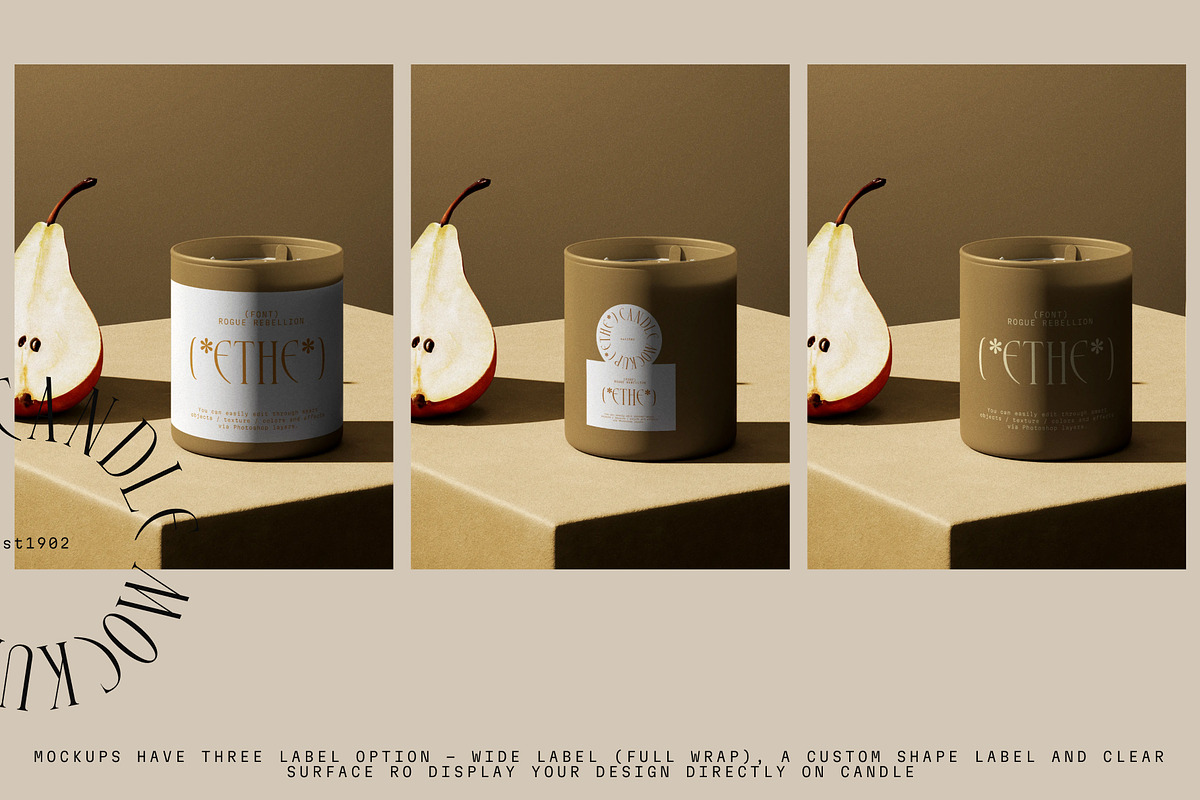 ETHE - Box&Candle mockups, a Packaging Mockup by Creatoom (Photo 9 of 15)