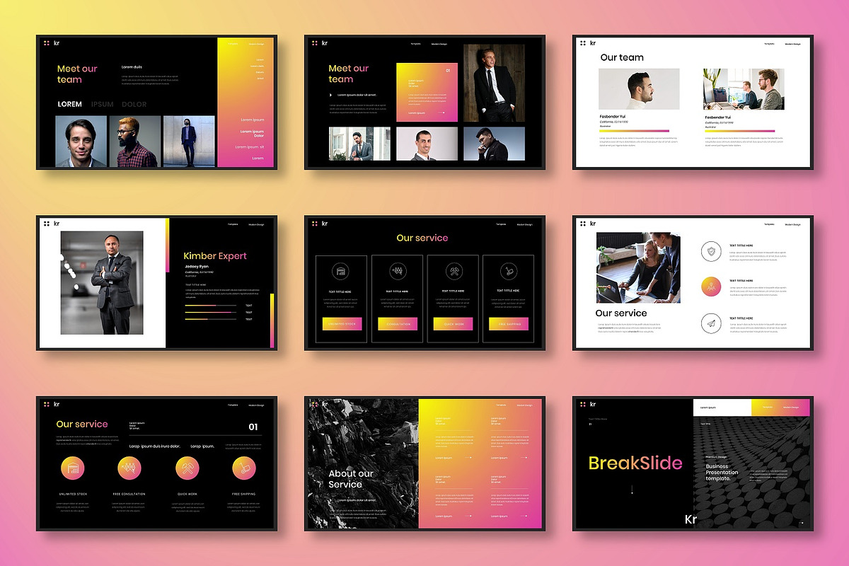 Kimber - Business Google Slide, a Presentation Template by Dens Creative Studio (Photo 3 of 6)