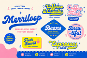 Merriloop - Bold Retro Script Font, a Script Font by PaperMoon (Thumbnail 2 of 8)