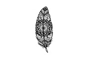 Ornamental Feather SVG Bundle, an Illustration by yasushie (Thumbnail 7 of 31)