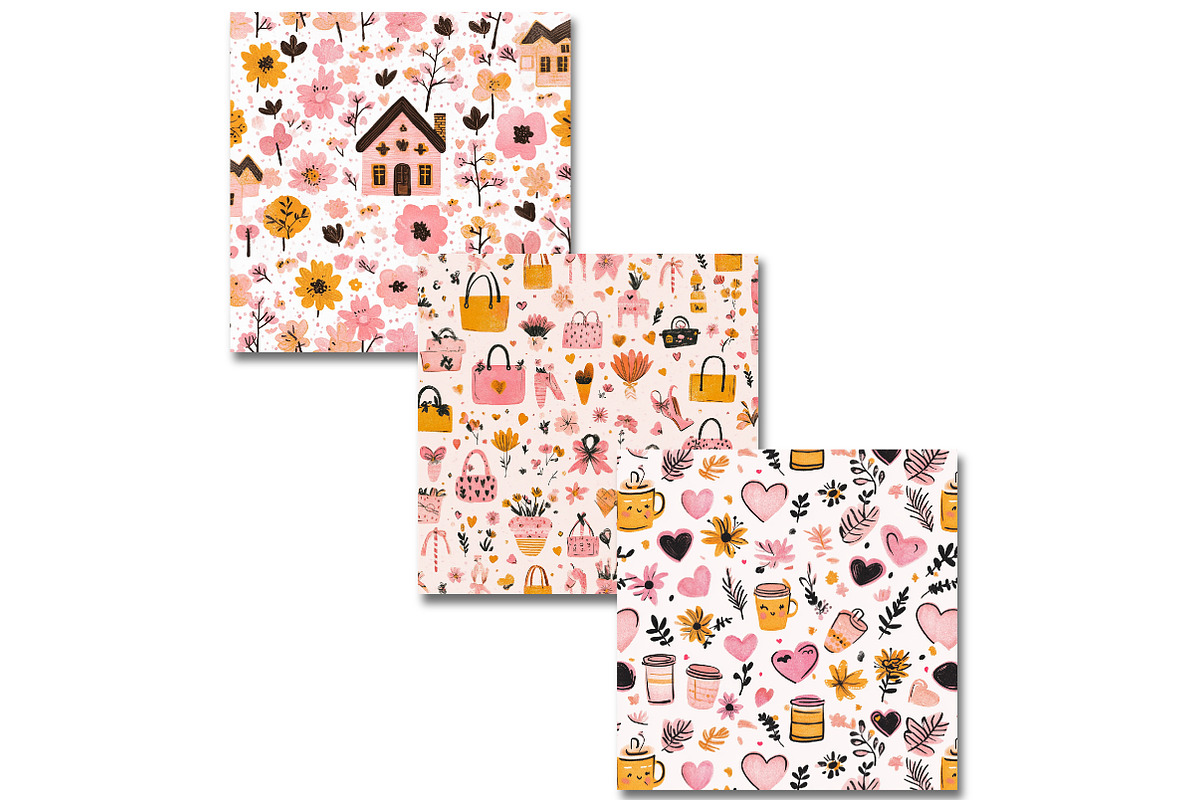 Mother's Day Digital Papers, an Illustration by SinaCreation (Photo 3 of 5)