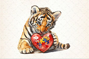 Animal with Autism Puzzle Heart Clip, a Seasonal Illustration by Rose Art (Thumbnail 3 of 4)