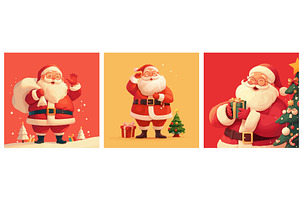 santa claus cartoon set. christmas, an Object Illustration by Stock-Smart-Start