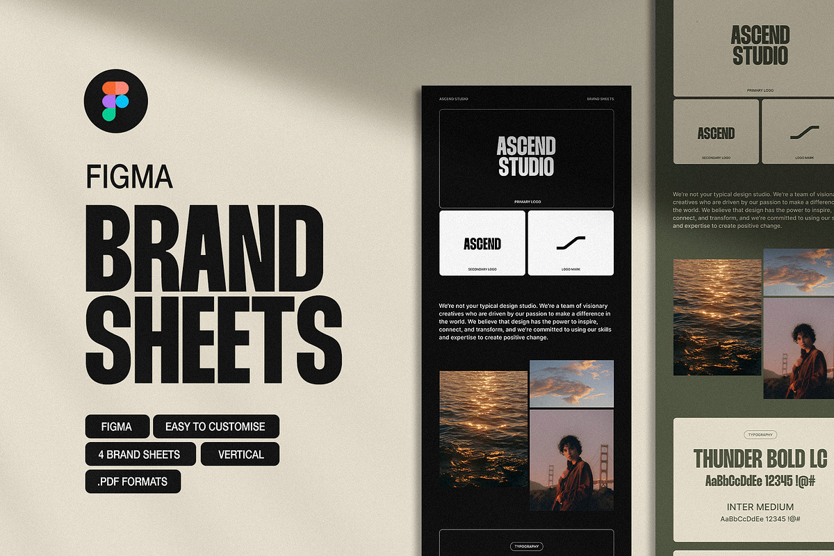 BRAND SHEETS for Figma by ASCEND, a Branding & Logo Template by Ascend Studio (Photo 2 of 6)