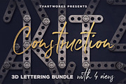 Construction Kit 3D Lettering, a Background Graphic by TVartworks (Thumbnail 1 of 14)