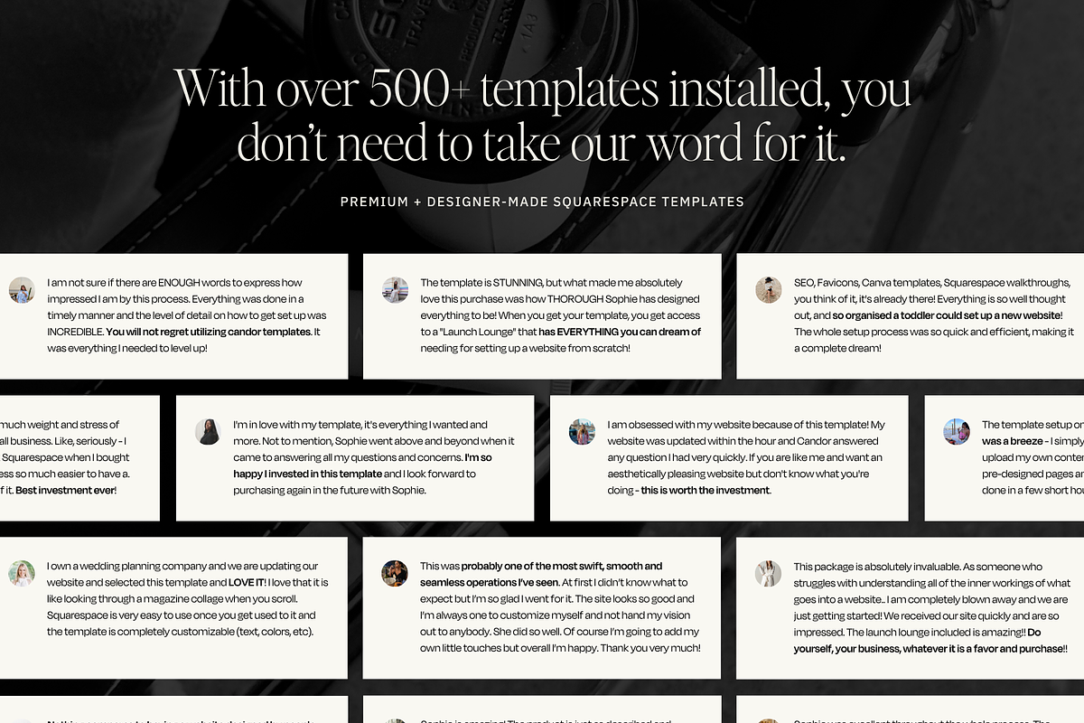 Squarespace Website Template Atelier, a Squarespace Template by Candor Templates (Photo 9 of 14)
