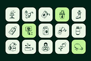 Animated Recycle Doodle Art Set, an Outline Icon by Vectors Market (Thumbnail 4 of 5)