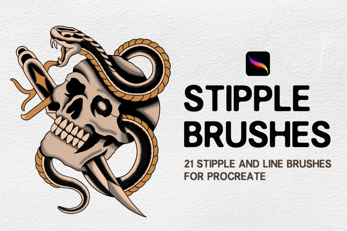 Procreate - Stipple Brushes, a Brush Add-On by Born to Love (Photo 1 of 4)