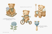 teddy bears and nursery clipart, a Decorative Illustration by Pink Studio Art (Thumbnail 2 of 10)