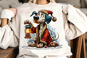 Cute Christmas Dogs Clipart Bundle, a Seasonal Illustration by fashionaddict (Thumbnail 5 of 7)