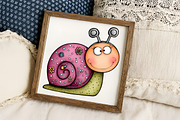 Christmas Cartoon Snail Clipart, an Illustration by RobertsArt (Thumbnail 7 of 7)