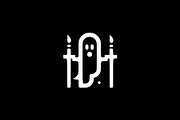 Ghost Candle Line Art Vector, a Seasonal Illustration by Vectorium Studio (Thumbnail 2 of 4)