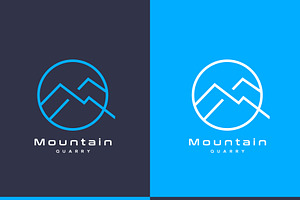 Mountain Logo In A Letter Q