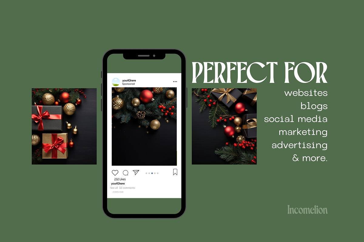 22 Elegant Luxury Christmas Flatlays, a Holiday Photo by Incomelion (Photo 4 of 6)