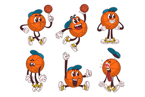 Basketball ball character. Cartoon, an Illustration by Stock-Smart-Start