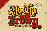 Mocha Brown - Unique Retro Font, a Serif Font by Say Studio (Thumbnail 1 of 12)