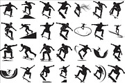skateboard trick silhouettes showcas, an Illustration by Amazin_art (Thumbnail 1 of 31)