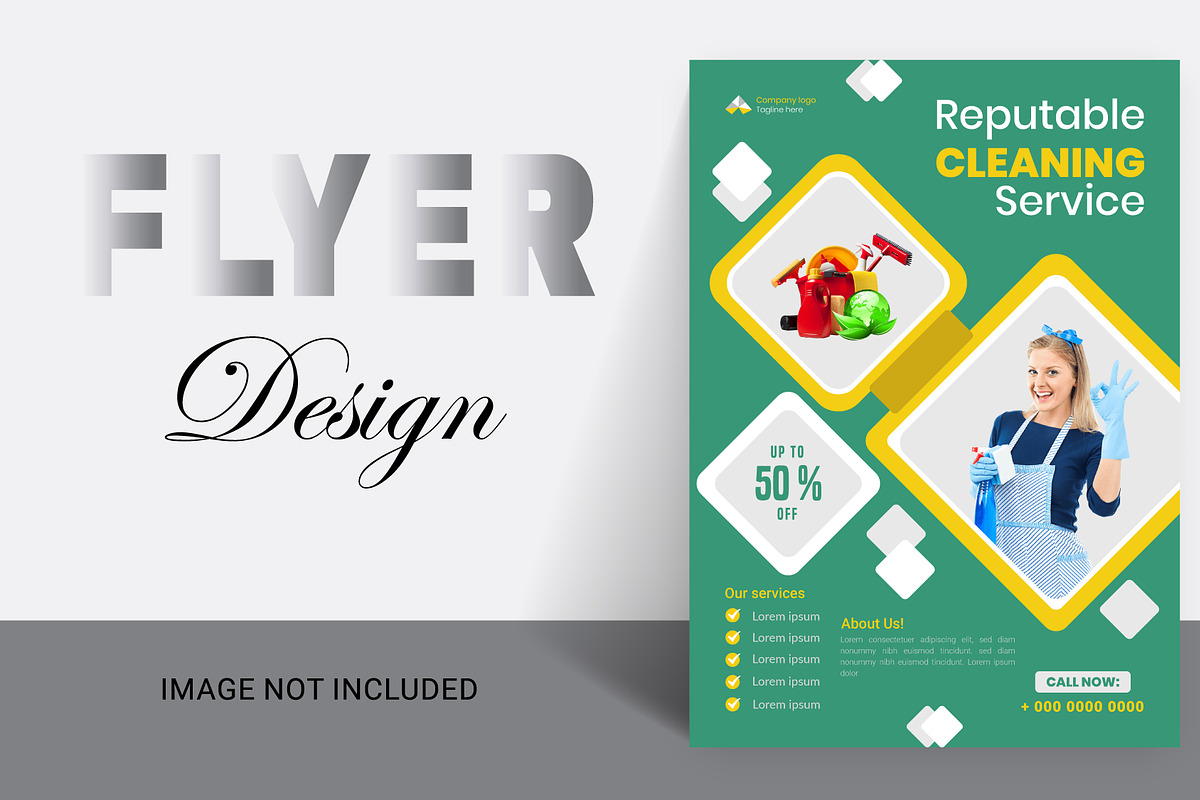 Reputable Cleaning Service Flyer, a Flyer Template by hkmonir (Photo 1 of 3)