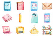 Cute Kawaii Clipart, a Seasonal Illustration by CitraGraphics (Thumbnail 3 of 7)