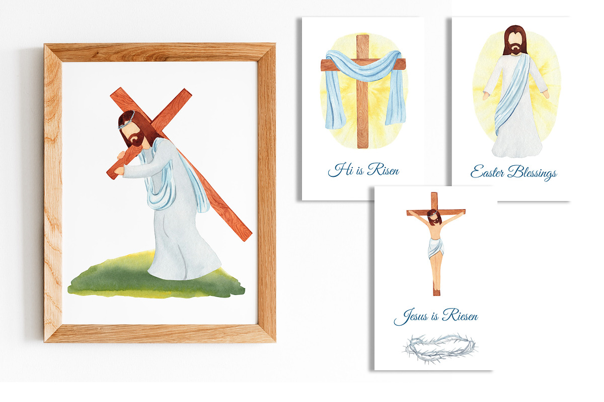 Easter Story religious clipart, an Illustration by s.yanyeva (Photo 4 of 5)
