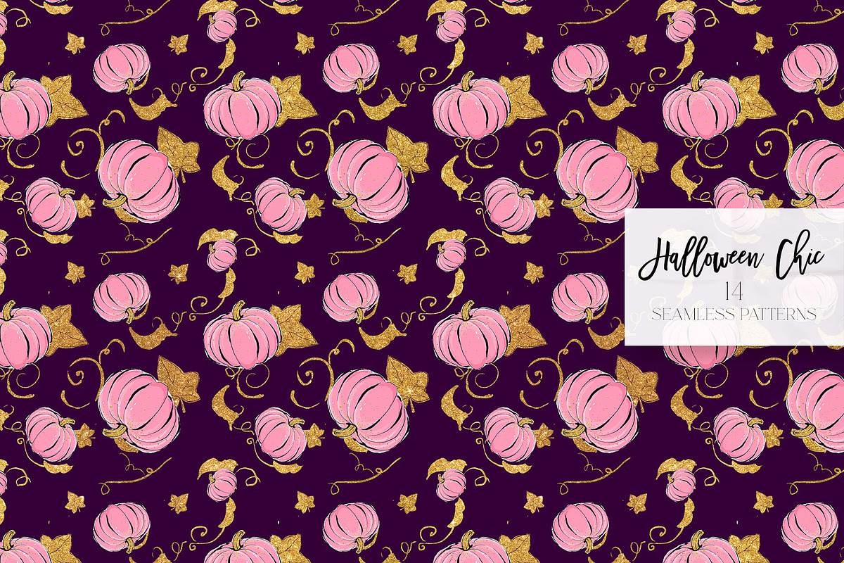 Halloween Fashion Witch Patterns, a Pattern Graphic by KaramfilaS (Photo 6 of 22)