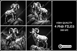 Ram Sheep Bighorn Male Goat Breed, a Background Graphic by LaseredNinja