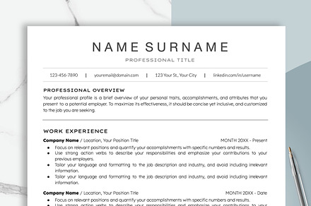 ATS Friendly Resume Template, a Resume Template by OkiDocs Resume Templates