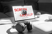 Laptop Screen Mockup, a Wearable Device Mockup by herutage (Thumbnail 3 of 4)