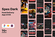 Spes Dark Food Delivery App UI Kit, an UI Kit Template by uicube (Thumbnail 1 of 6)