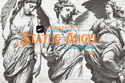 145 Angel Statues brushstamp, a Brush Add-On by TaKong Magics (Thumbnail 1 of 7)
