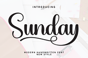 Sunday | Script Font, a Handwritten Font by Scratchones (Thumbnail 1 of 9)