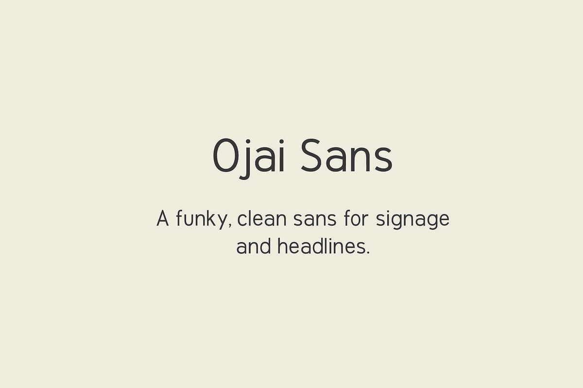 Ojai Sans, a Sans Serif Font by aleefont (Photo 1 of 3)